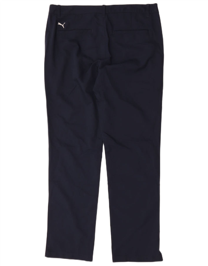 Calças Chino Masculinas Puma Straight W34 L32 Azul Marinho Poliéster