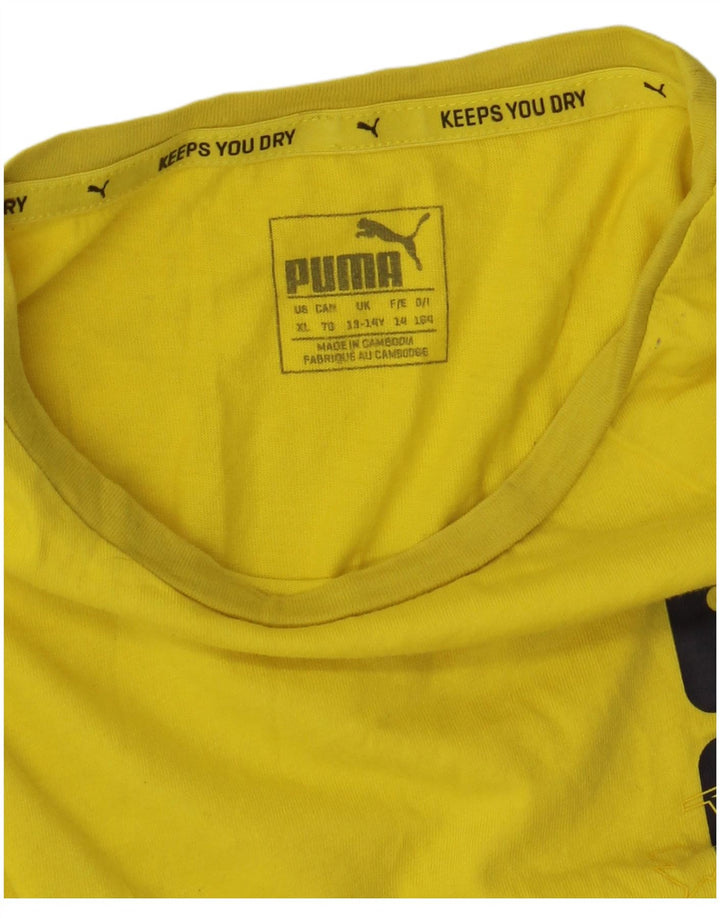 Camiseta PUMA Meninos Graphic 13-14 Anos Amarelo