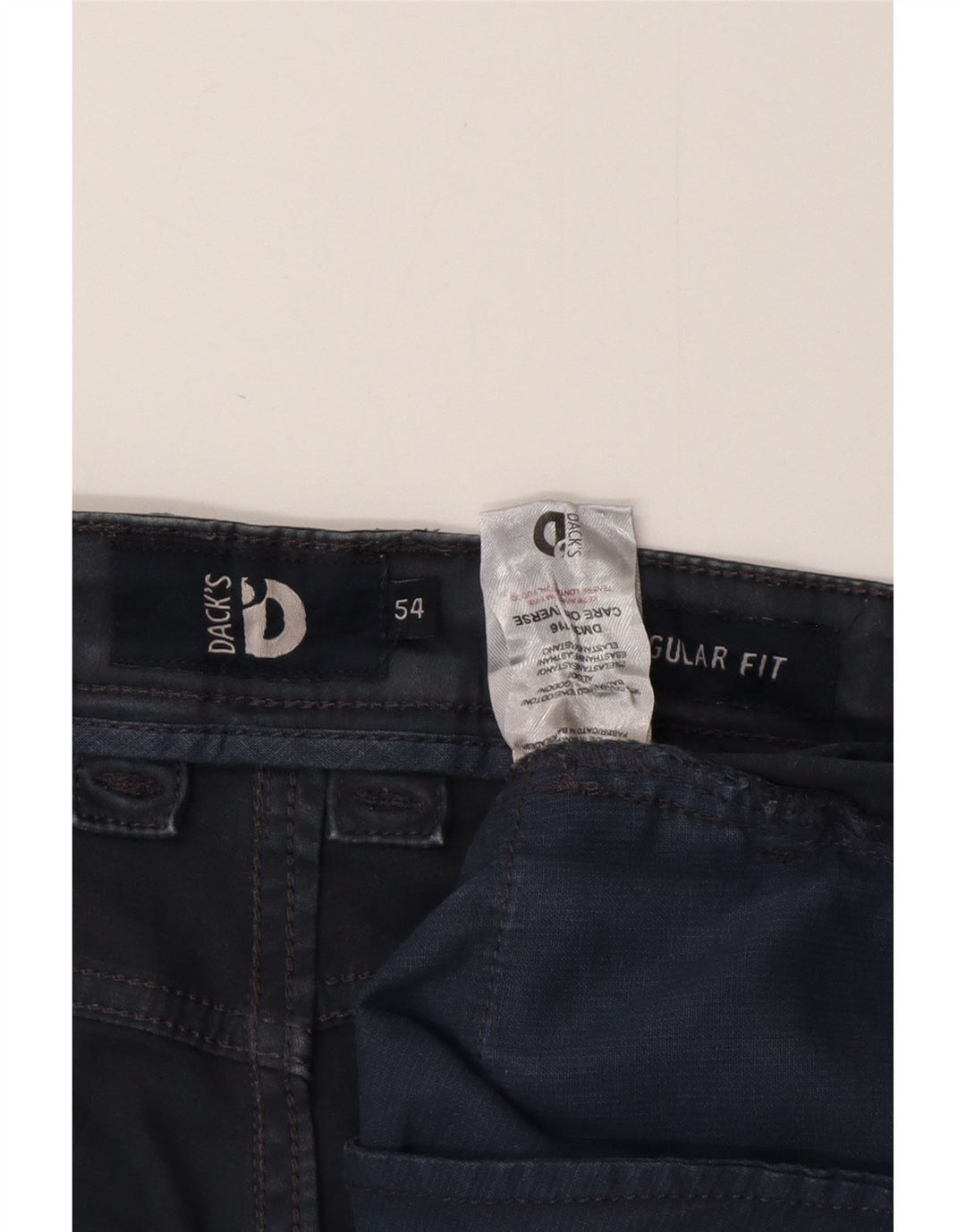 Calça casual masculina de ajuste regular da Dack IT 54 2XL W38 L31 algodão cinza