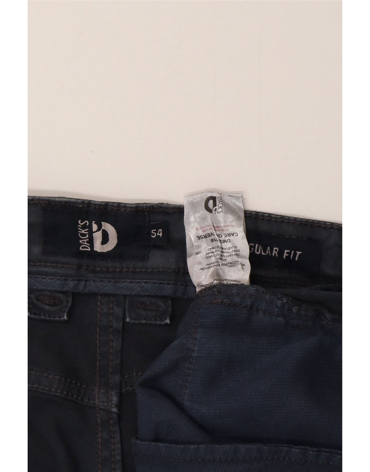 Calça casual masculina de ajuste regular da Dack IT 54 2XL W38 L31 algodão cinza