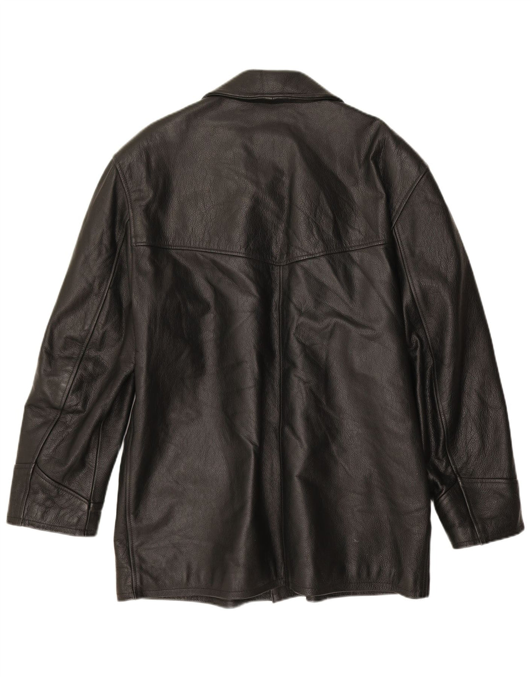 Jaqueta de couro masculina vintage UK 40 grande couro preto