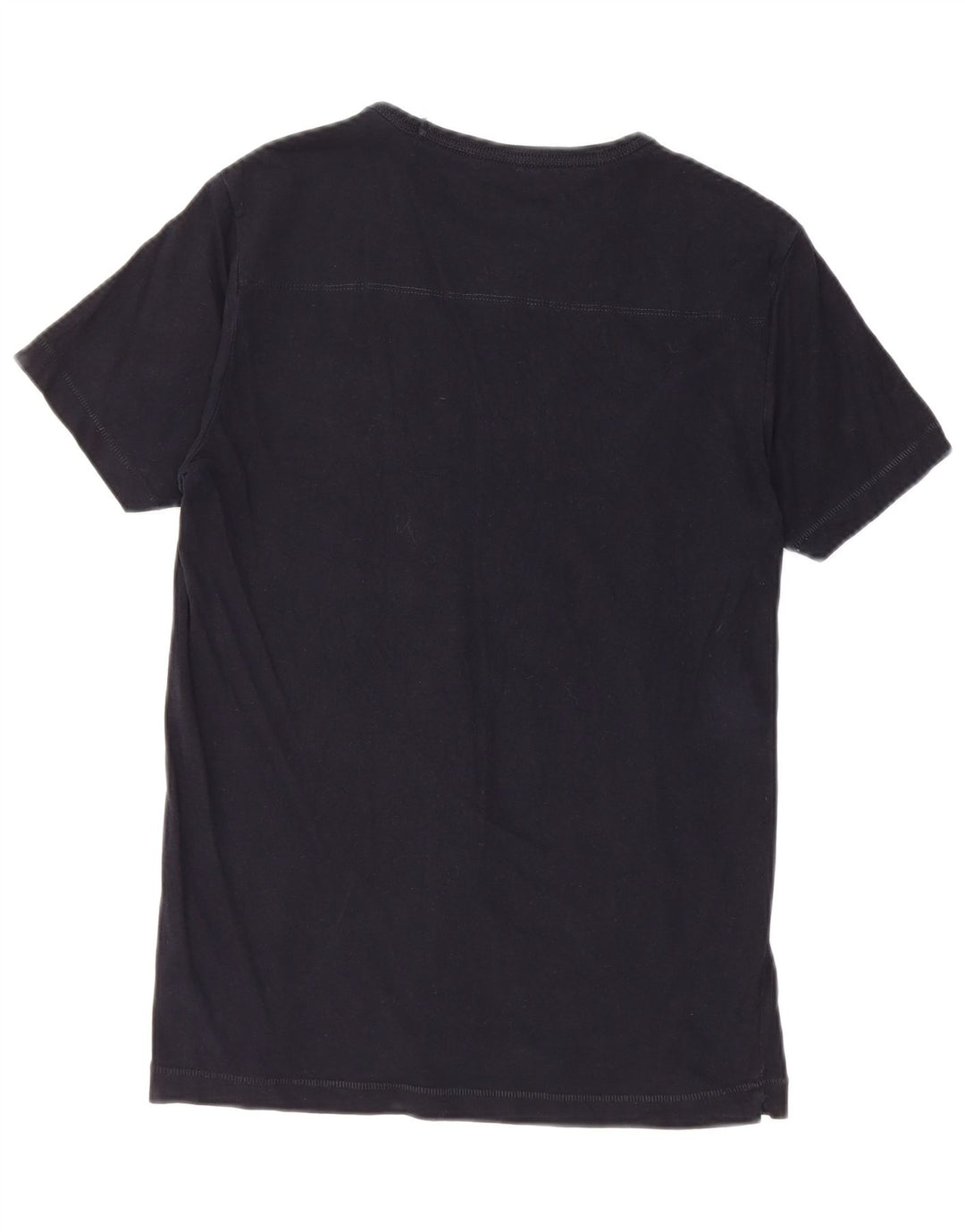 Camiseta masculina French Connection top pequeno algodão preto