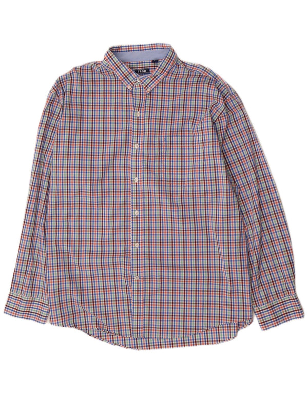 IZOD Mens Shirt 2XL Multicoloured Gingham Cotton