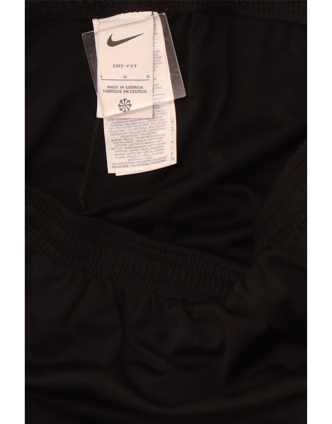 Calça de treino masculina NIKE Dri Fit grande preto colorblock poliéster