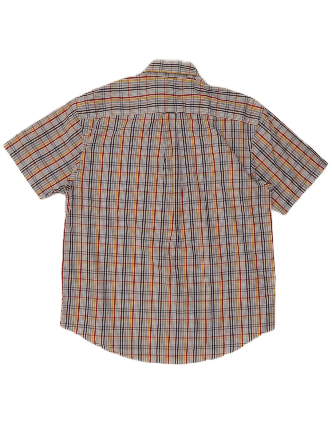 Camisa masculina de manga curta Nautica grande algodão xadrez multicolorido
