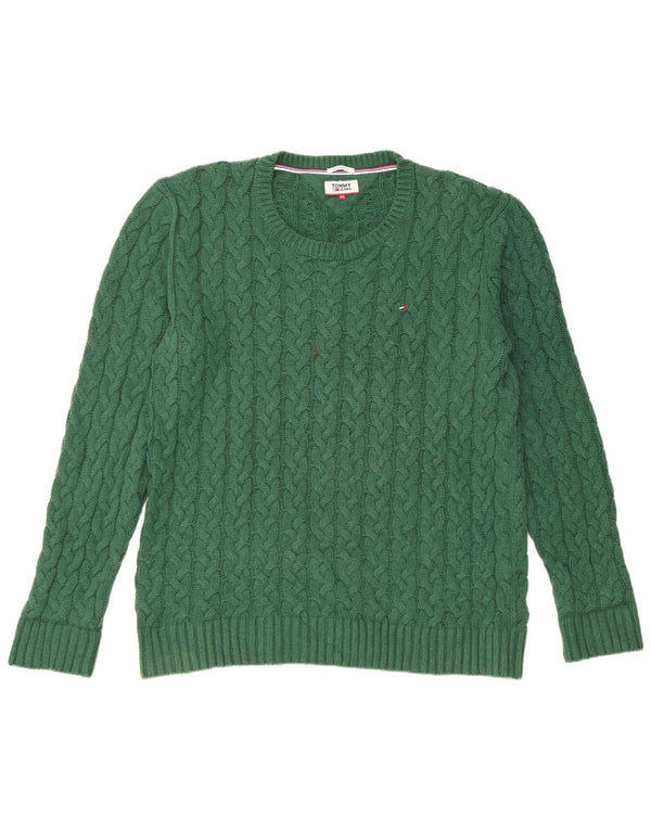 Suéter masculino Tommy Hilfiger regular fit com gola redonda XL algodão verde