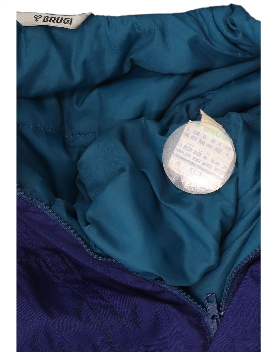 Macacão de esqui masculino Brugi UK 40 médio azul marinho colorblock poliamida