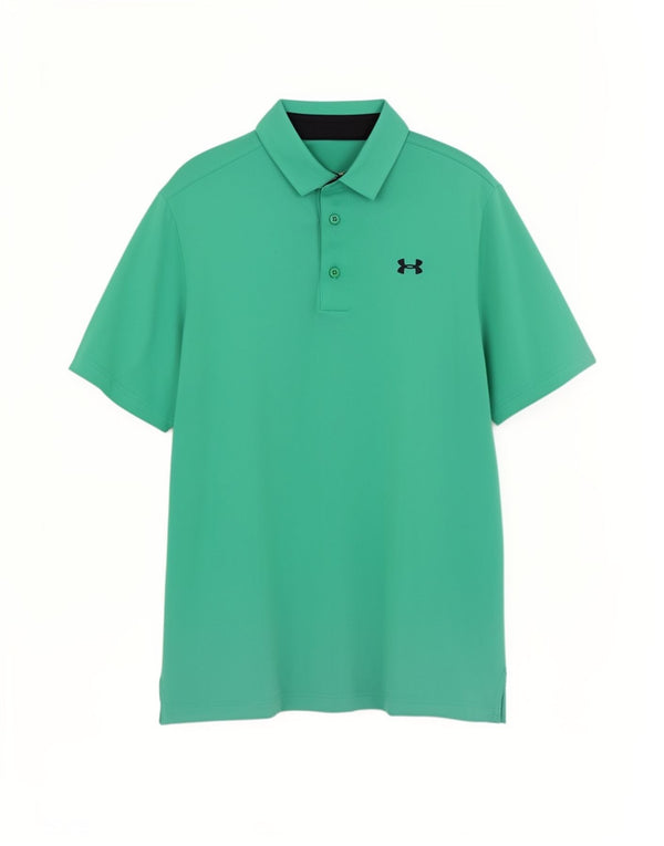 Camisa polo masculina Under Armour poliéster verde médio
