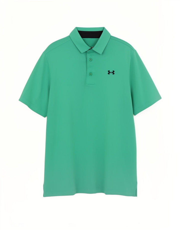Camisa polo masculina Under Armour poliéster verde médio