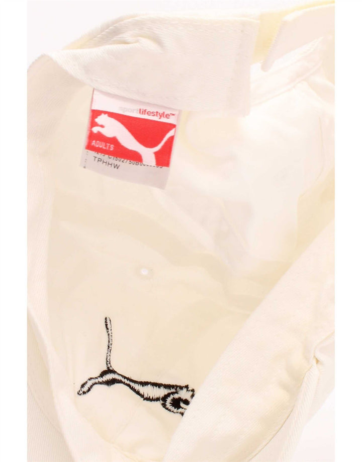 Boné de beisebol gráfico masculino Puma tamanho único branco