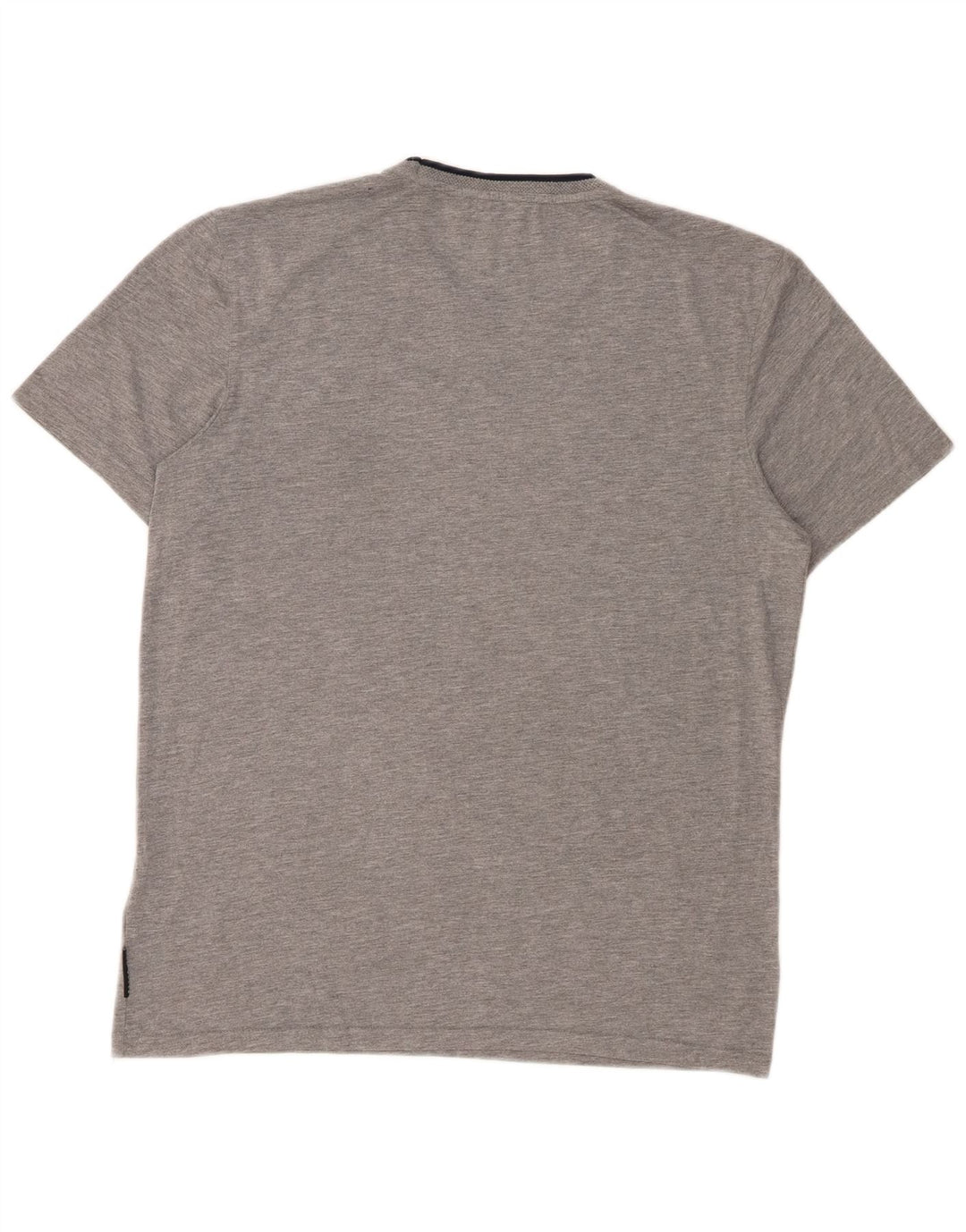Camiseta masculina Ted Baker tamanho superior 3 poliéster cinza médio