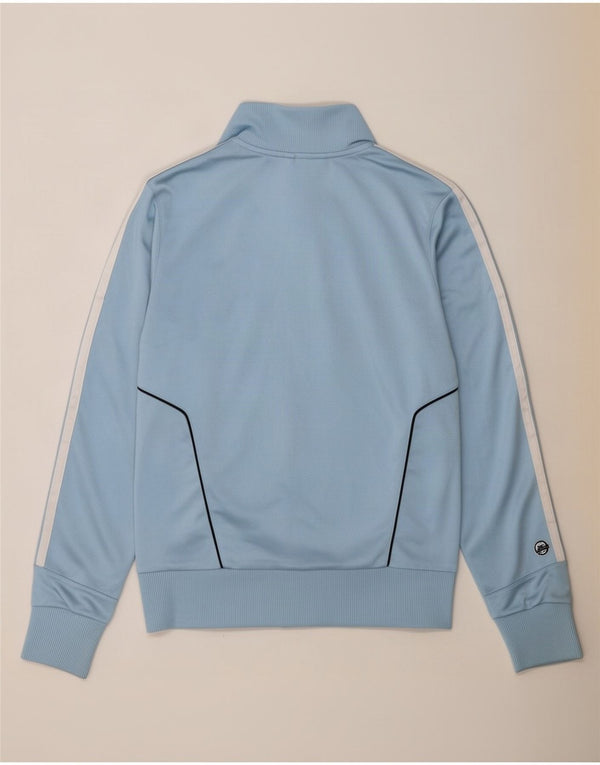 Adidas Womens Tracksuit Top Jacket UK 14 Médio Azul Poliéster
