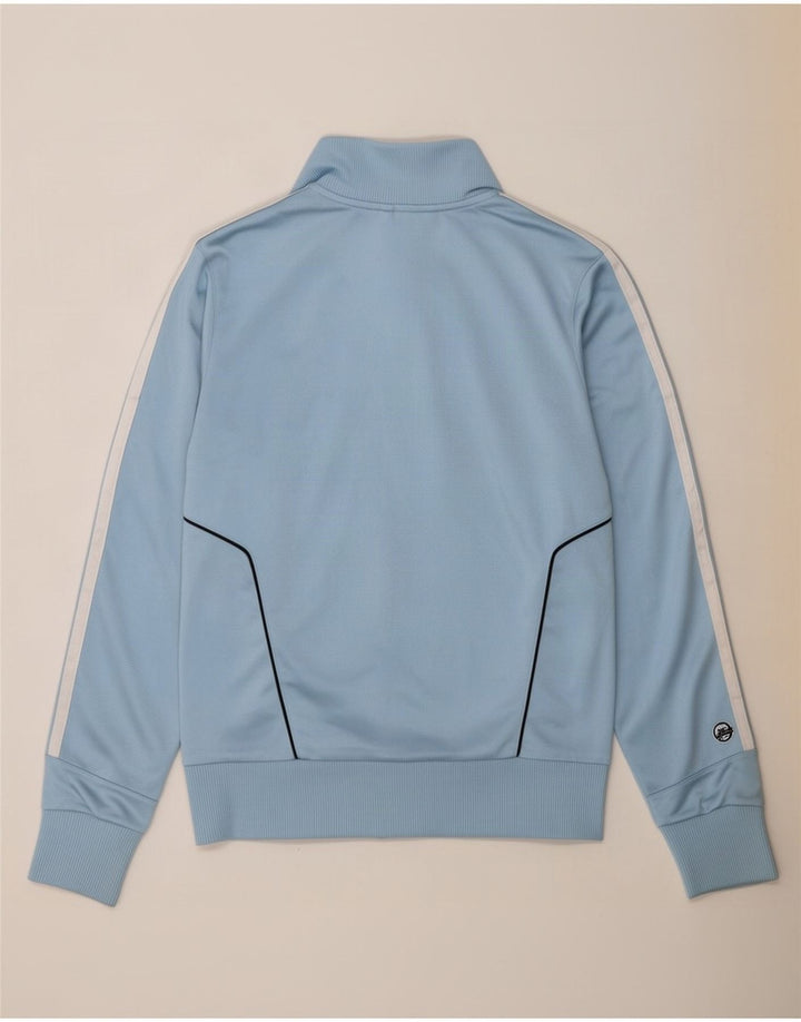 Adidas Womens Tracksuit Top Jacket UK 14 Médio Azul Poliéster