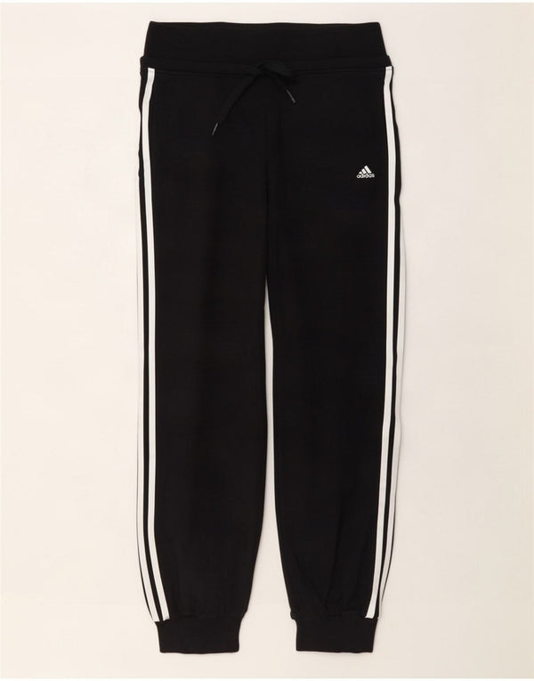 Adidas Womens Tracksuit Calças Joggers UK 8 Pequeno Algodão Preto