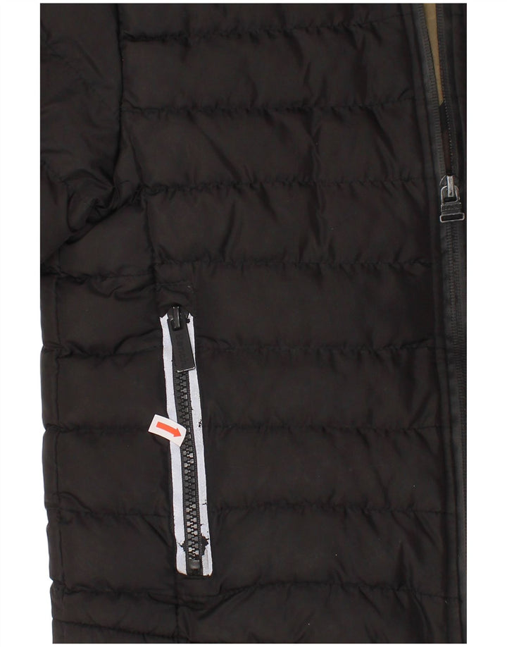 Jaqueta acolchoada com capuz para meninos BENCH 5-6 anos poliéster preto