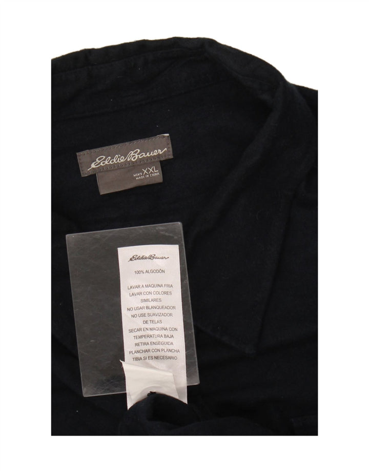 Camisa masculina Eddie Bauer 2XL algodão azul marinho