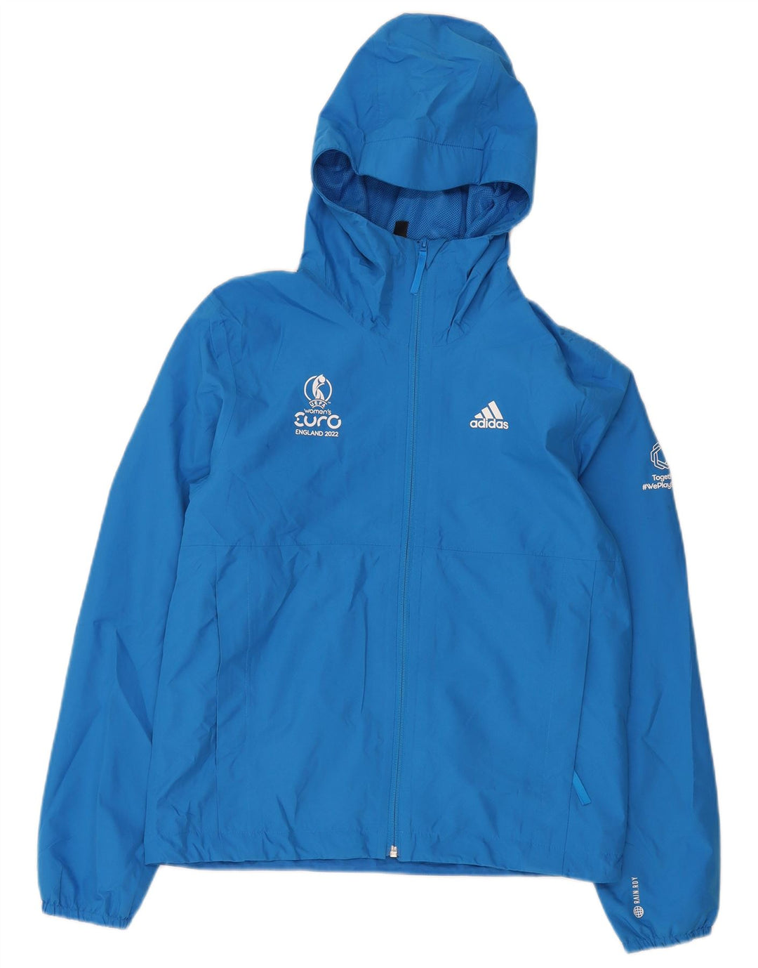 Adidas Mens Graphic Hooded Rain Jacket UK 34 XS Azul Poliéster