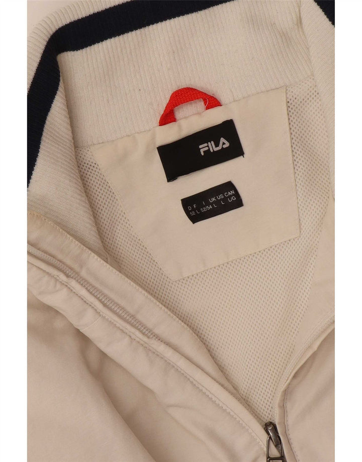 Fila Mens Tracksuit Top Jaqueta Grande Branco