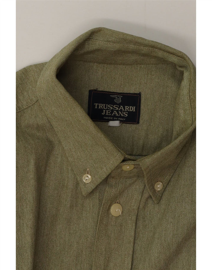 Camisa masculina TRUSSARDI JEANS grande cáqui