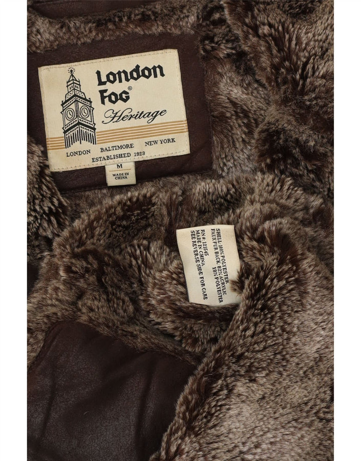 Jaqueta London Fog Mens Heritage Sherpa Reino Unido 38 Acrílico Marrom Médio