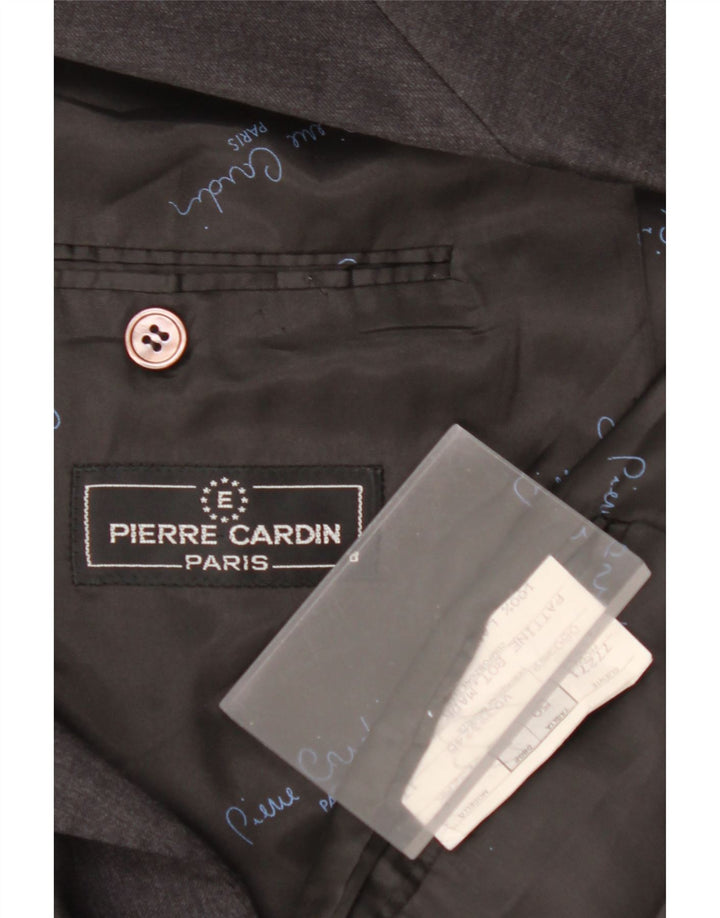 Jaqueta blazer masculina PIERRE CARDIN com peito duplo UE 50 grande lã cinza