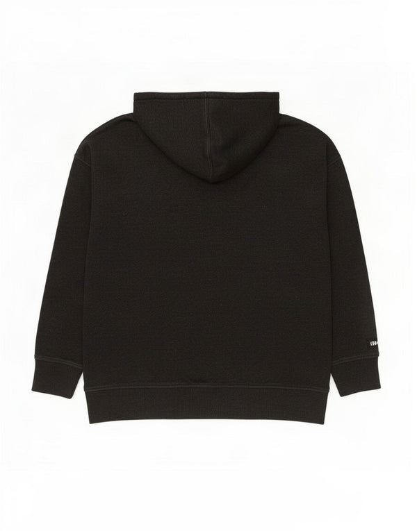Reebok feminino gráfico oversized moletom com capuz UK 14 médio cinza algodão
