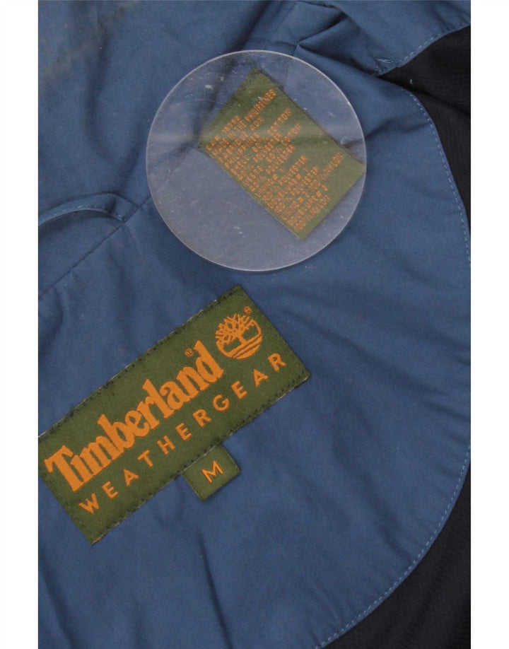 Jaqueta de chuva masculina Timberland UK 38 algodão azul marinho médio