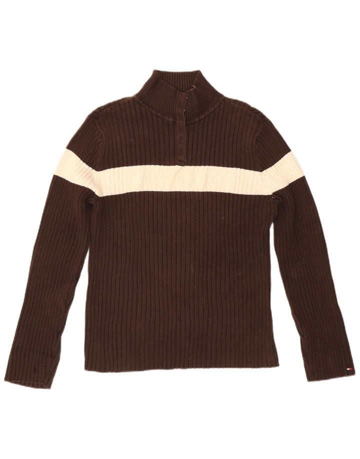 Suéter feminino TOMMY HILFIGER com gola redonda e gola redonda, 18 XL, marrom