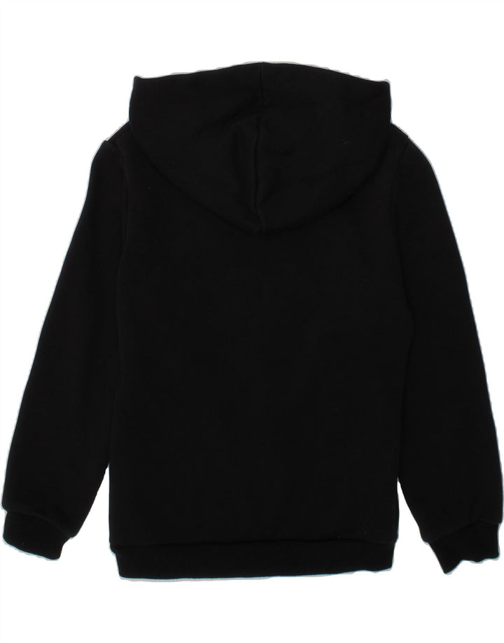 PUMA Boys Graphic Hoodie Jumper 7-8 Years Black Cotton Vintage Puma and Second-Hand Puma from Messina Hembry 