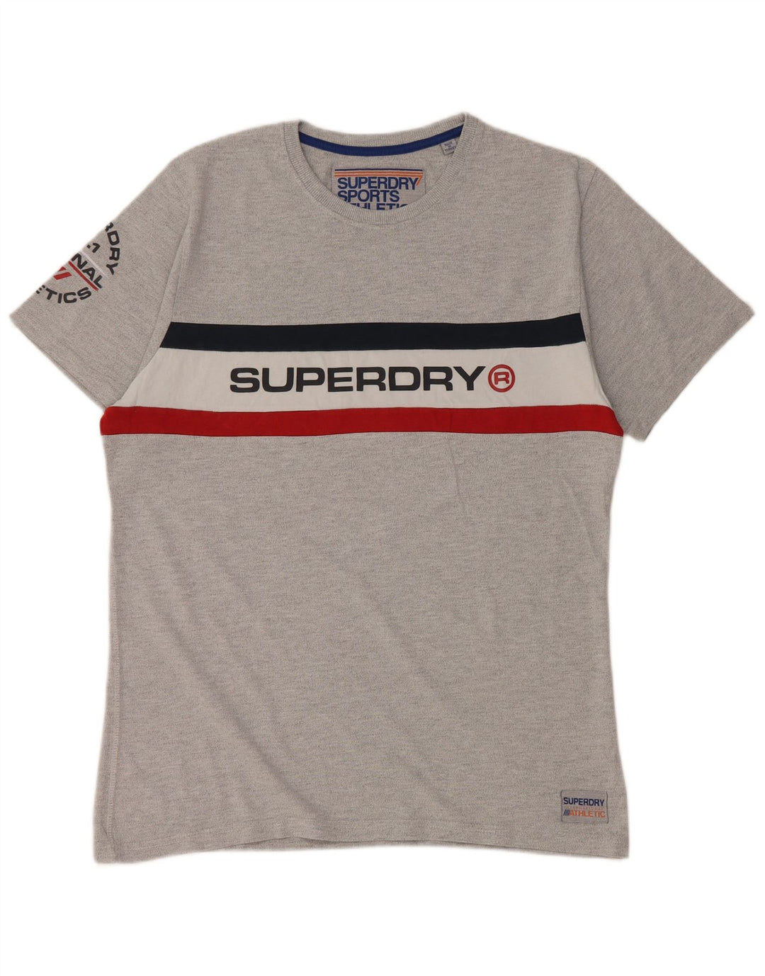 Camiseta feminina SUPERDRY com estampa gráfica 2XL cinza colorblock