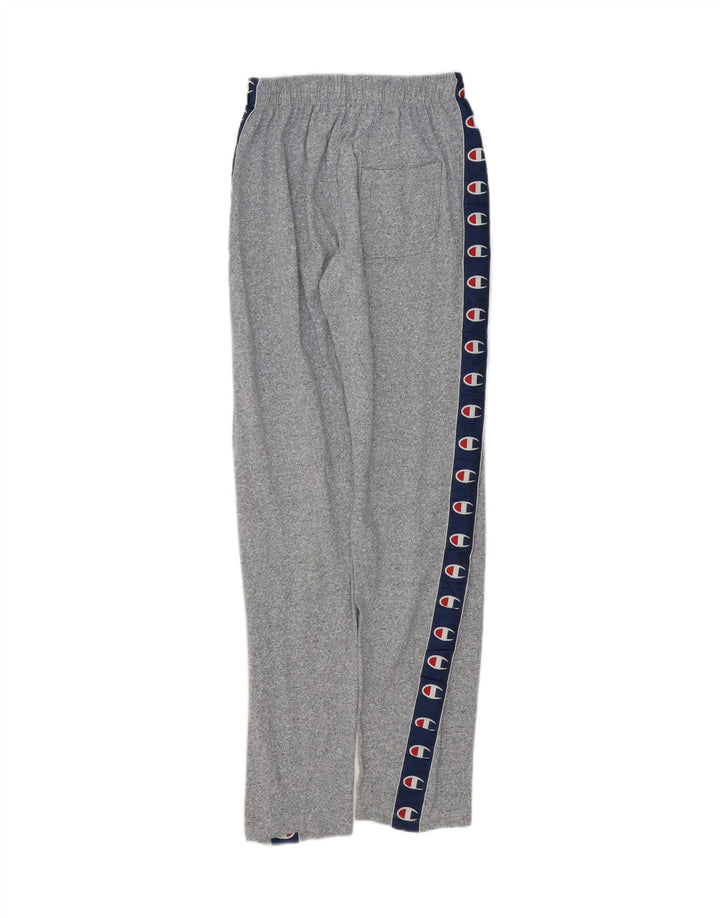 CHAMPION Mens Graphic Tracksuit Trousers Large  Grey Colourblock Cotton Vintage Champion and Second-Hand Champion from Messina Hembry 