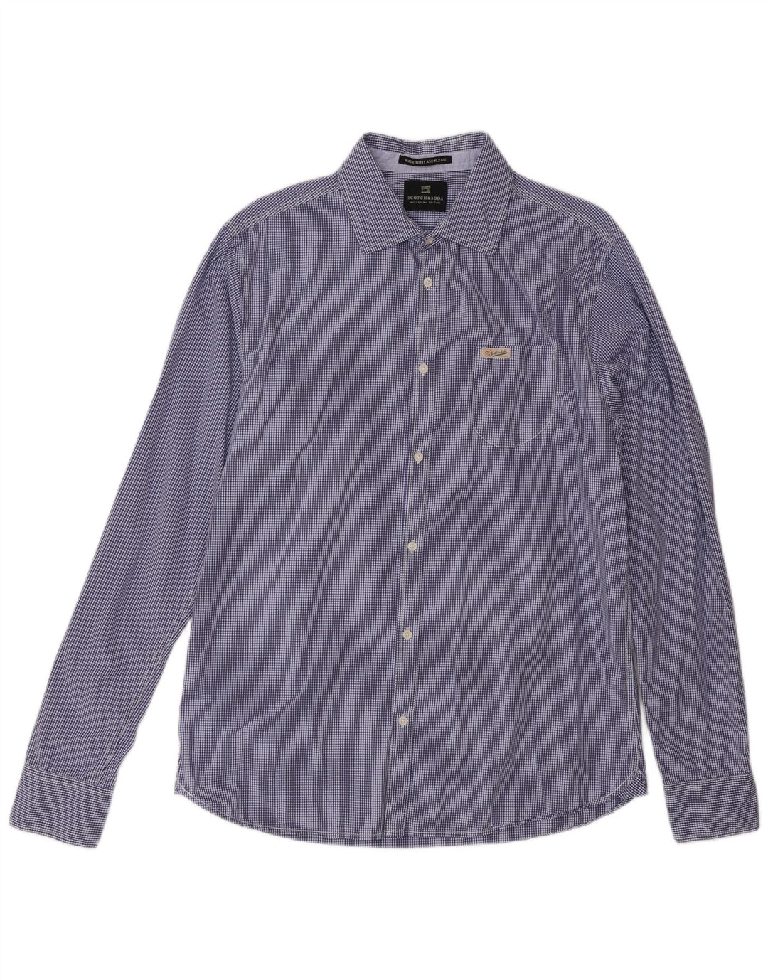 Camisa masculina Scotch & Soda grande guingão azul