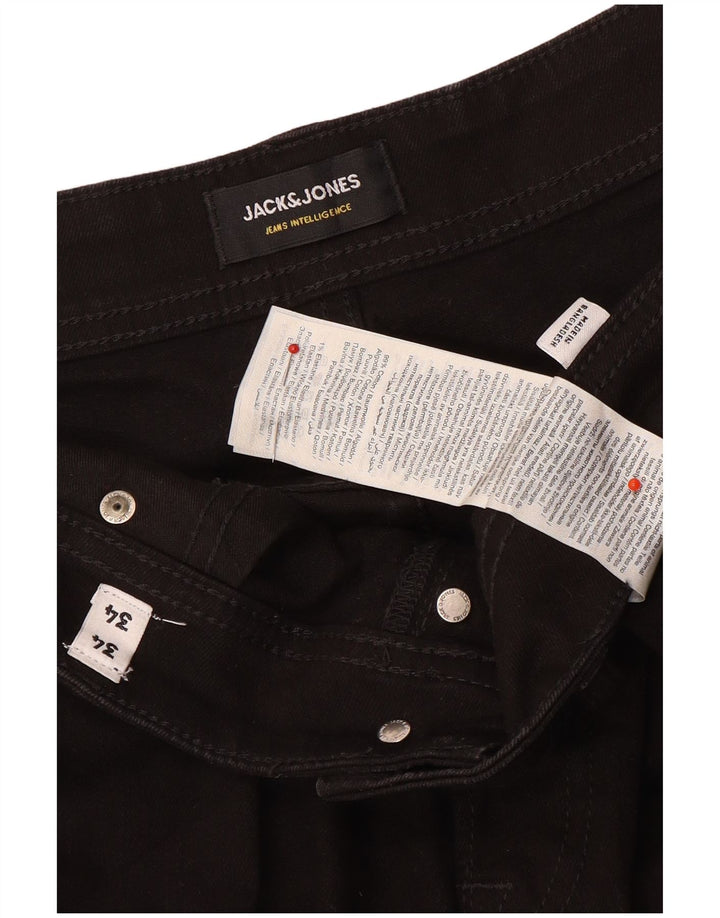 Jeans masculinos Jack & Jones Slim W34 L34 algodão preto