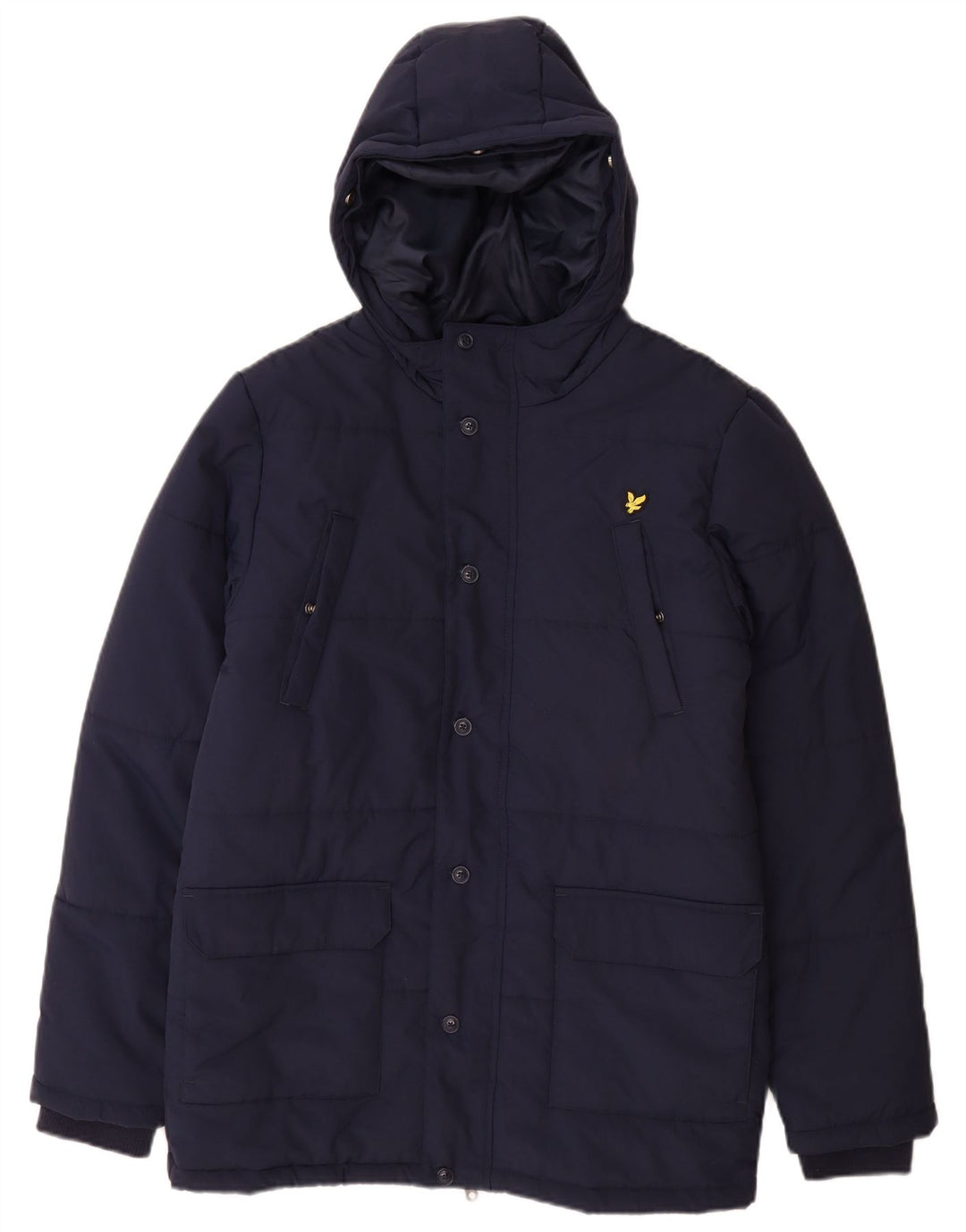Jaqueta acolchoada com capuz para meninos Lyle & Scott 15-16 anos azul marinho poliamida