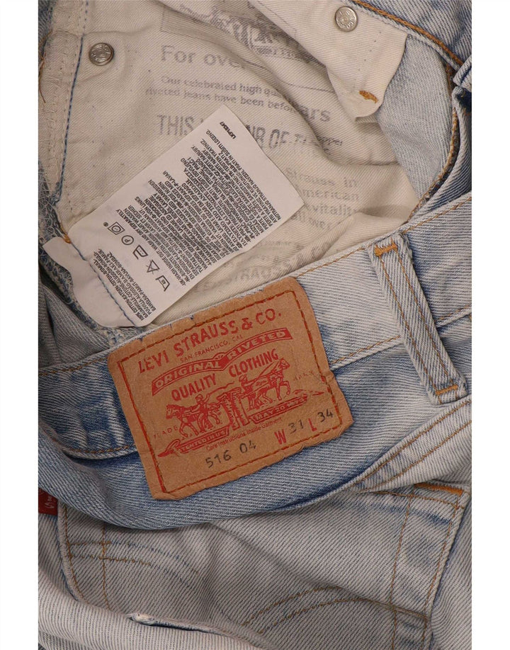 Levi's Masculino 516 Straight Jeans W31 L31 Azul Algodão