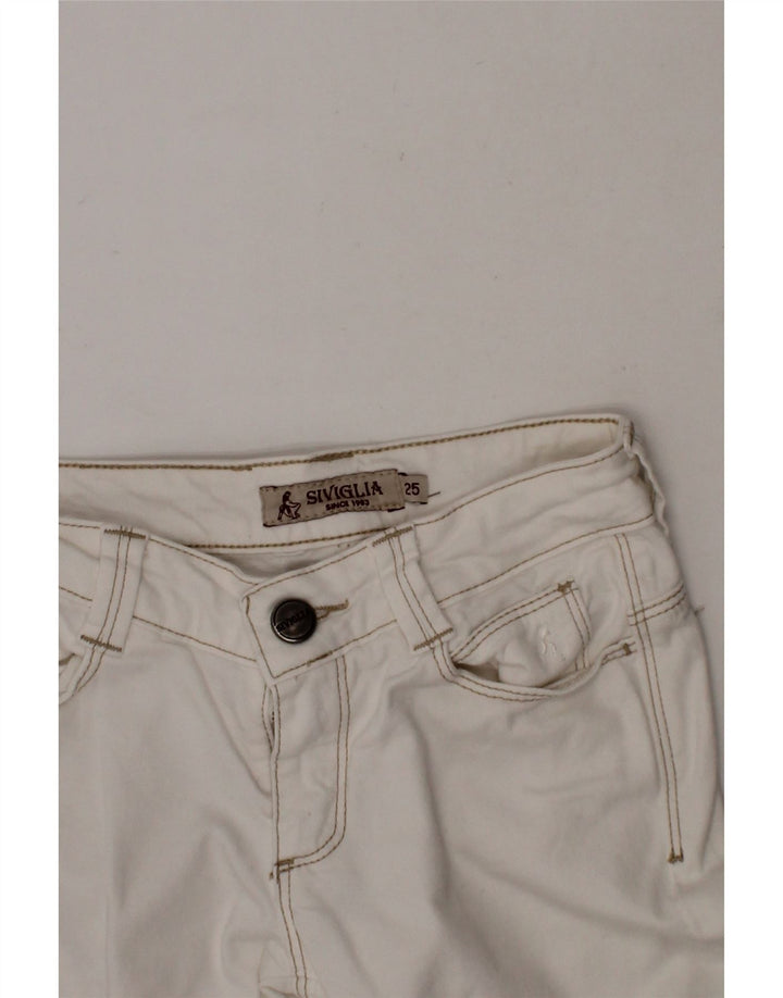 SIVIGLIA Girls Slim Jeans 6-7 Years White Cotton Vintage SIVIGLIA and Second-Hand SIVIGLIA from Messina Hembry 