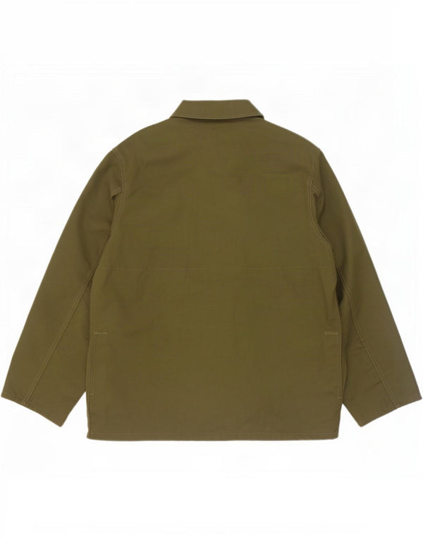 Jaqueta utilitária masculina vintage IT 52 XL poliéster cáqui