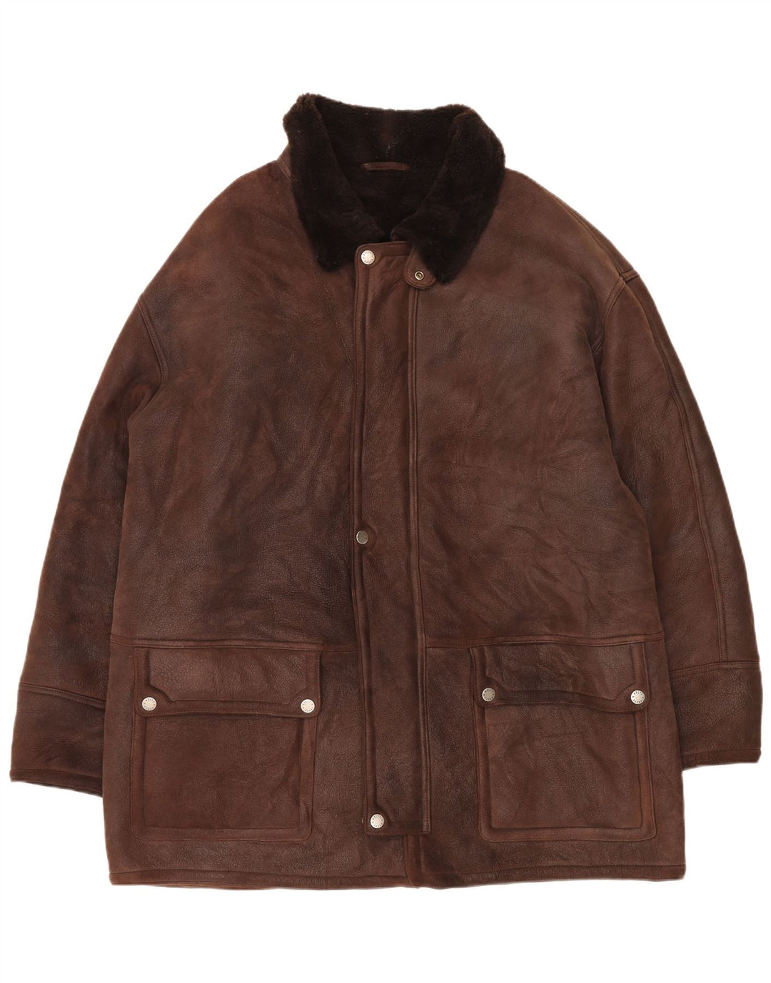 Jaqueta masculina BELFE & BELFE Shearling IT 56 3XL marrom shearling