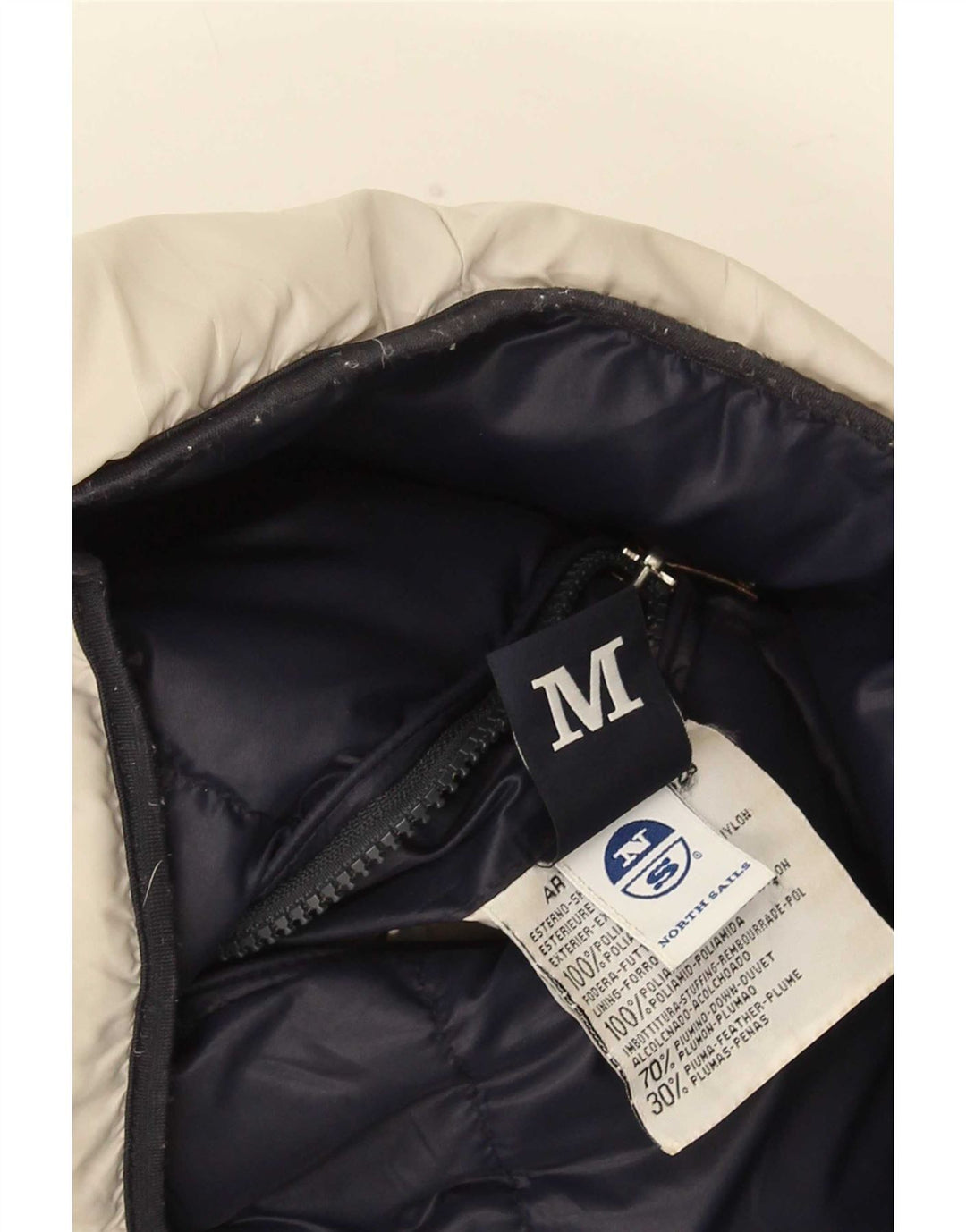 Colete acolchoado reversível masculino North Sails UK 38 médio azul marinho poliamida