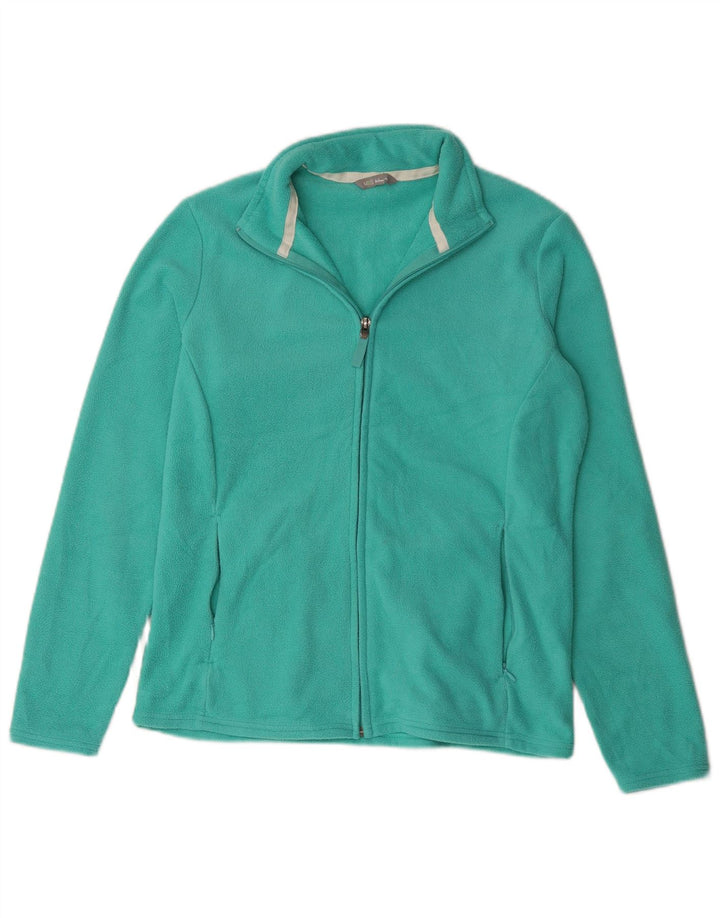 Jaqueta de lã feminina Marks & Spencer Reino Unido 14 grande poliéster verde