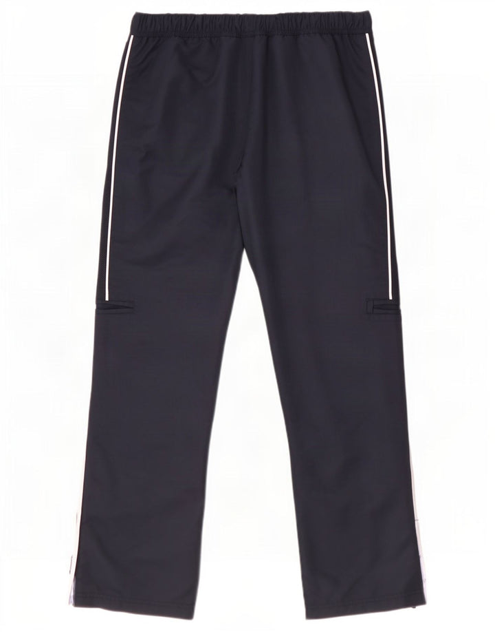 Calça de treino feminina Reebok UK 16 grande poliéster azul marinho