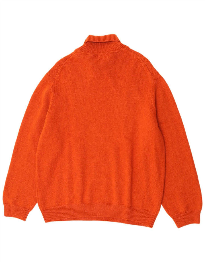 C&A Suéter masculino com gola redonda 2XL lã laranja