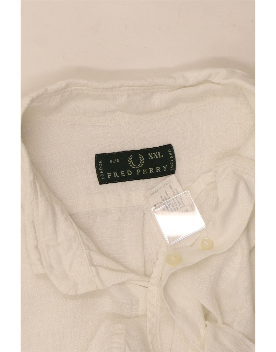 Camisa masculina Fred Perry 2XL linho branco