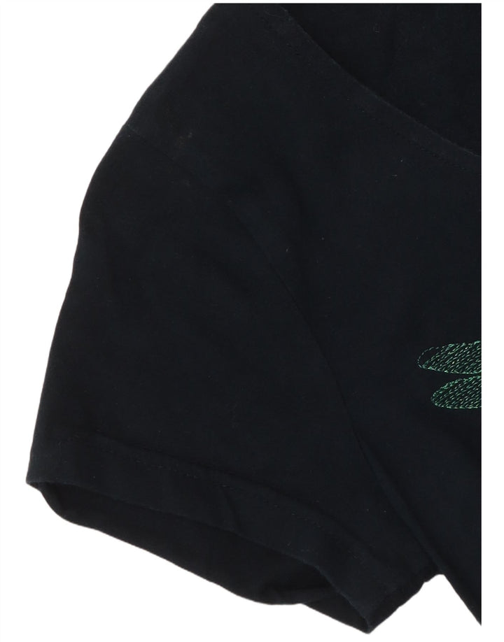 DESIGUAL Túnica feminina gráfica assimétrica top 13-14 anos azul marinho floral