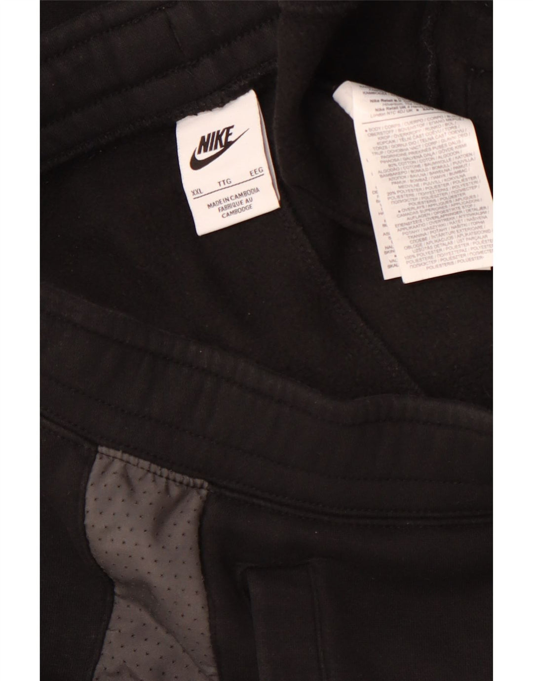 Calça de treino masculina NIKE Joggers 2XL preto colorblock algodão
