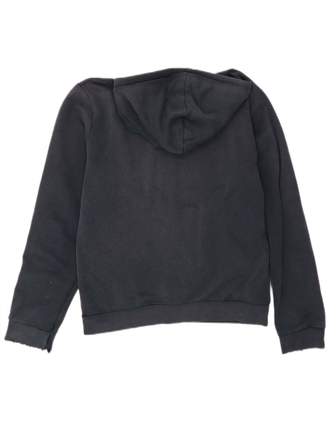 Zara Suéter masculino com capuz e zíper médio azul marinho algodão
