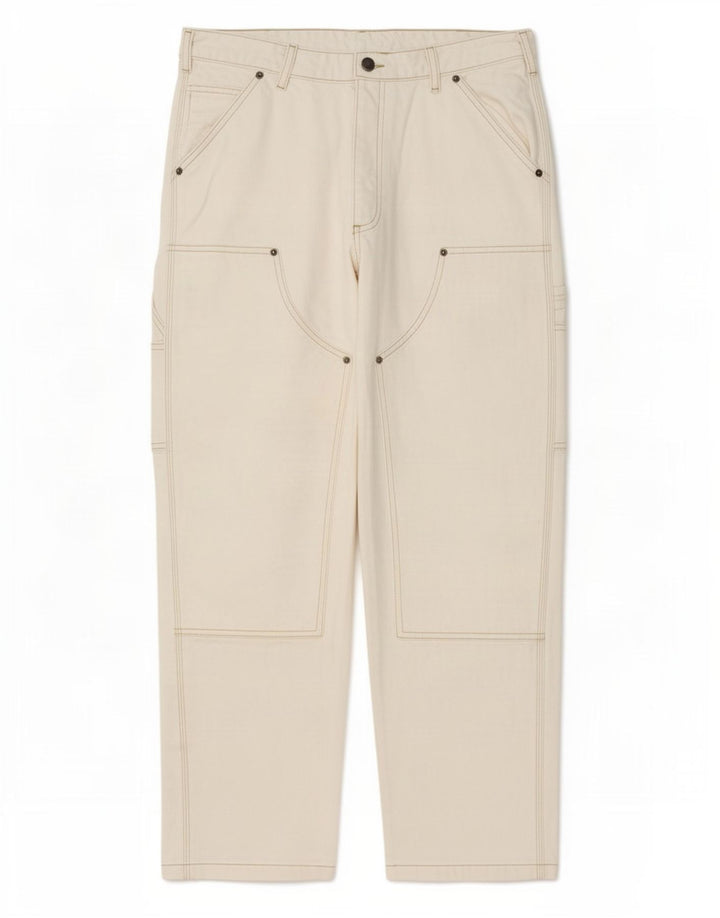 Zara Mens Cargo Straight Jeans EU 42 Grande W32 L30 Bege