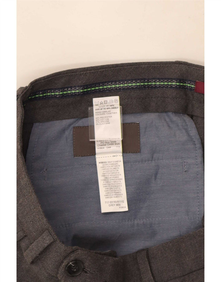 Calça masculina Marks & Spencer Slim Suit W32 L33 cinza poliéster
