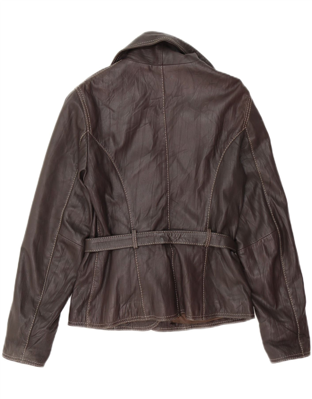 Jaqueta de couro feminina CONBIPEL IT 42 couro marrom médio