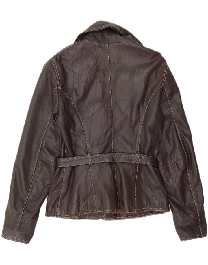 Jaqueta de couro feminina CONBIPEL IT 42 couro marrom médio